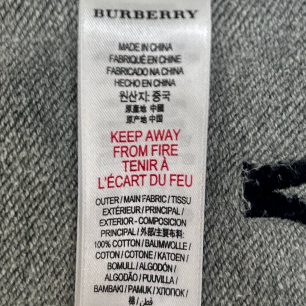 Burberry Grey Crop Sweatshirt - Picture 8 of 8
